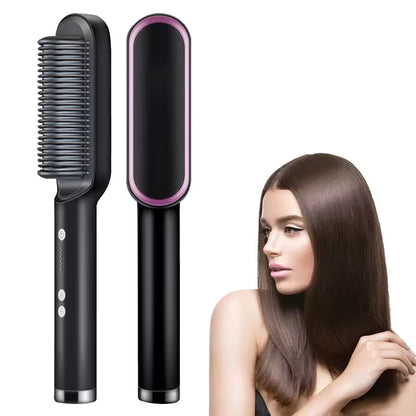 909 Hair Straightener Brush – 6 Heat Modes Electric Comb